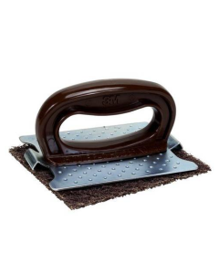 Grillipesin 3M, jossa ruskea muovinen kahvaosa ja metallinen levykiinnitys. Käytetään Scotch-Brite 82 grillin puhdistuslevyn kanssa.
Ominaisuudet:
*Tukeva kahva
*Metallinen levykiinnitys
*Väri ruskea 

Grillipesimen puhdistuslevy, 3M
Ohut ruskea la